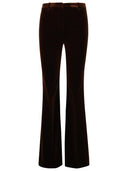 Pantalon d'étro Flare en velours marron