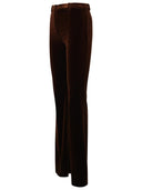 Pantalon d'étro Flare en velours marron