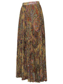ETRO Multicolored Georgette Nederdel