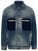 Palm Angels Hellblaue Baumwolljacke