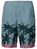 Palm Angels Shorts en polyester bleu clair