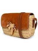 Palm Angels Beige Raffia Bag