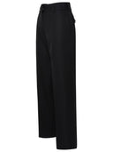 Palm Angels Black Wool Blend Pants