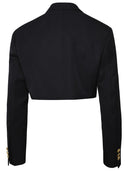 Palm Angels 'Boyfriend' schwarzer Wolle Mischung Crop Blazer
