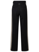Palm Angels Black Virgin Wool Blend Trousers