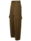 Palm Angels 'Suit Cargo' Brown Cotton Blend Trousers