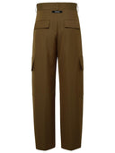 Palm Angels 'Suit Cargo' Brown Cotton Blend Trousers