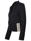 Palm Angels Black Virgin Wool Blend Blazer