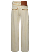 Palm Angels Ivory Cotton Jeans
