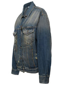 Palm Angels Blue Cotton Jacket
