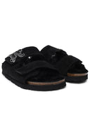 Palm Angels 'Comfy' Black Suede Slippers