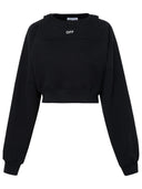 Off White Black Cotton Hoodie