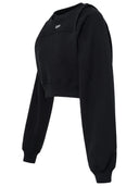 Off White Black Cotton Hoodie