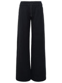 Pantaloni di cotone nero al largo