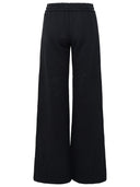 Pantaloni di cotone nero al largo