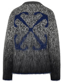 オフホワイトグレーモヘアファジーセーター