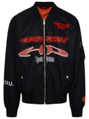 Heron Preston Ex Ray Black Polyamid Bomber Jacke