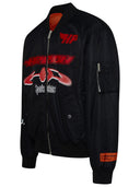 Heron Preston Ex Ray Black Polyamid Bomber Jacke