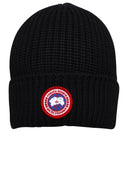 Canada Goose Arctic Disc Black Wool Beanie