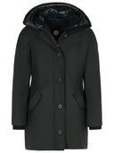 Parka de mezcla de algodón negro de Canadá Goose 'Rossclair'
