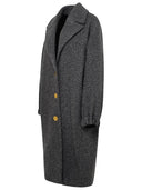 Patou 'Elliptic' Grey Wool Coat