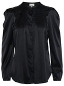 Isabel Marant 'Joanea' Black Silk Blend Shirt