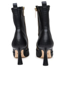 Michael Michael Kors Clara Black Lear Ankle Boots
