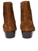 Saint Laurent Wyatt Brown Suede Ankle Boots