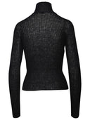 Saint Laurent Black Wool Blend Turtleneck Sweater