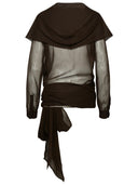 Saint Laurent Brown Silk Blouse