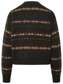 Polo Ralph Lauren Fair Isle Cardigan In Green Cashmere Blend