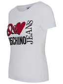 Moschino Jeans White Cotton T Shirt