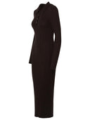 Khaite Hans Brown Cashmere Dress