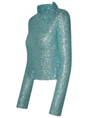 Self Portrait Aquamarine Polyamide Top
