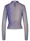Self Portrait Lilac Polyester Contour Top