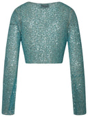 Self Portrait Aquamarine Polyamide Cardigan