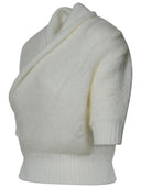 Balmain White Virgin Wool Blend Sweater
