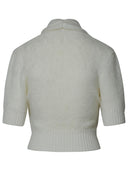 Balmain White Virgin Wool Blend Sweater