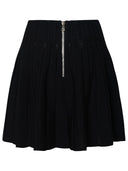 Balmain 'Skater' Black Viscose Blend Skirt