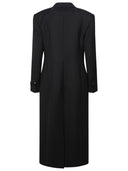 Dolce & Gabbana Black Virgin Woll Blend Mantel