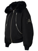 Moose Knuckles Decatur' Black Polyester Bomber Jacket
