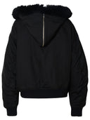 Moose Knuckles Decatur' Black Polyester Bomber Jacket