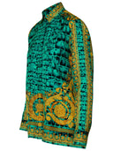 Versace 'baroccicodile' camicia multicolore