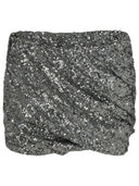 Attico Silver Polyester Skirt