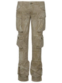 Attico Beige Cotton Jeans
