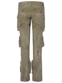 Attico Beige Cotton Jeans
