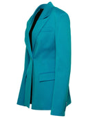 Blazer di lana blu azzurro Blu Attico