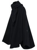 Attico Black Virgin Wool Blend Cape