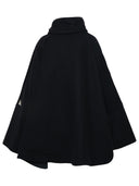Attico Black Virgin Wool Blend Cape