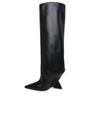 Attico Cheope Black Black Lear靴子